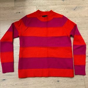 Banana Republic warm sweater, size small, bright, pink, and orange